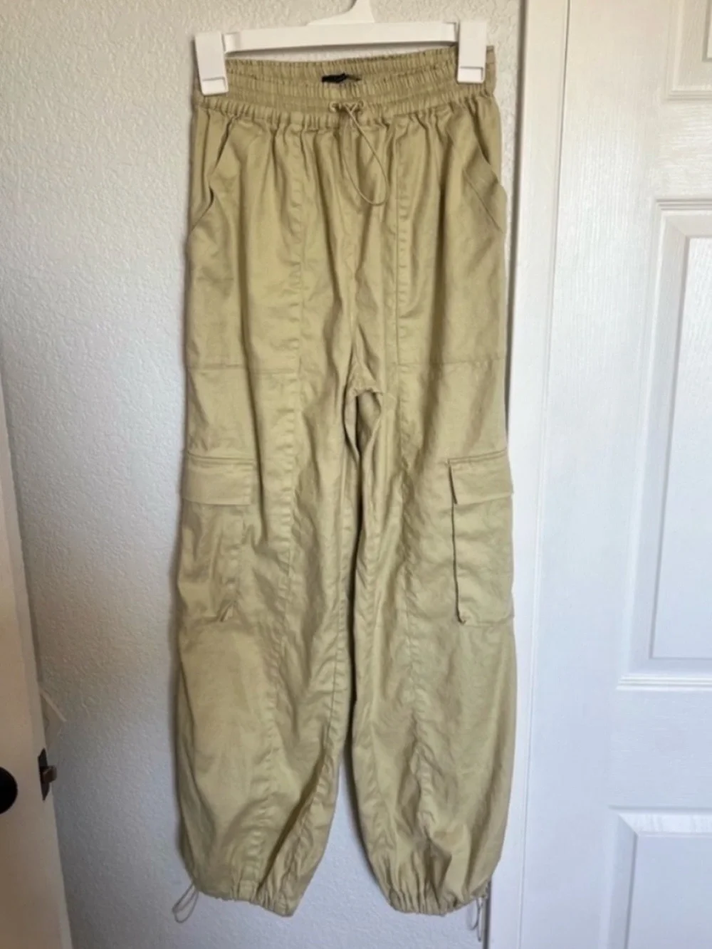 Rails Ollie Linen Blend Cargo Pants Ochre Beige Drawstring Utility Pant